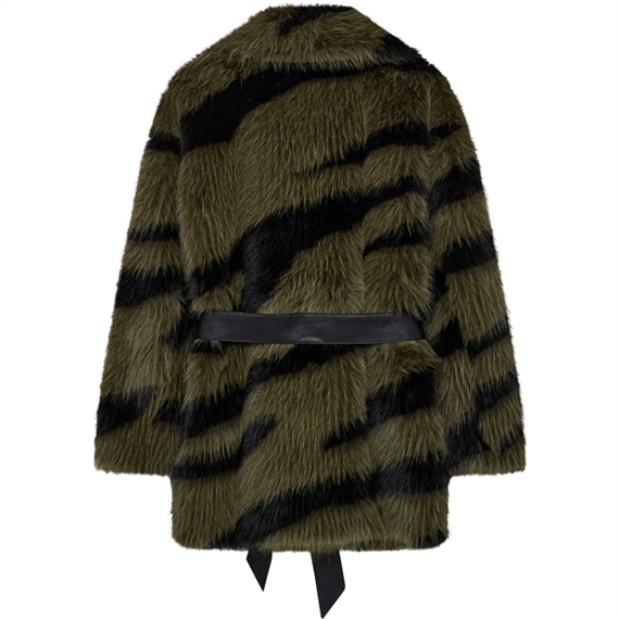 Copenhagen Muse CMPLUSHY Jakke, Dark Olive w. Black